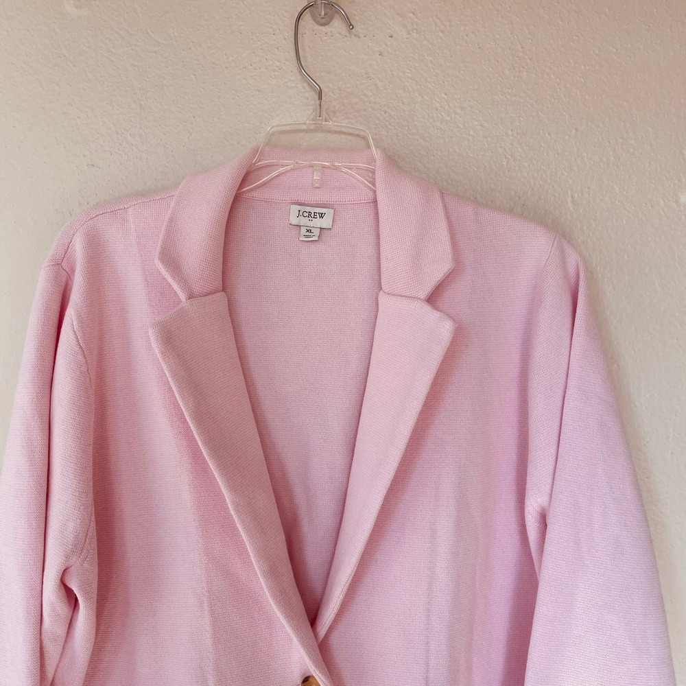 J. Crew Pink Sweater Jacket Shacket Size XL - Picture 3 of 10